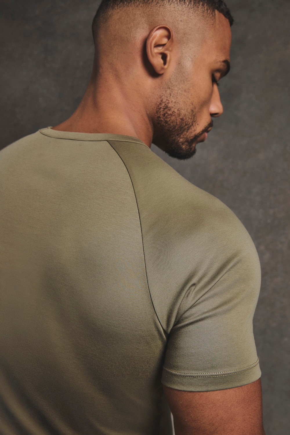 Mercerised Cotton T-Shirt in Khaki - TAILORED ATHLETE - USA