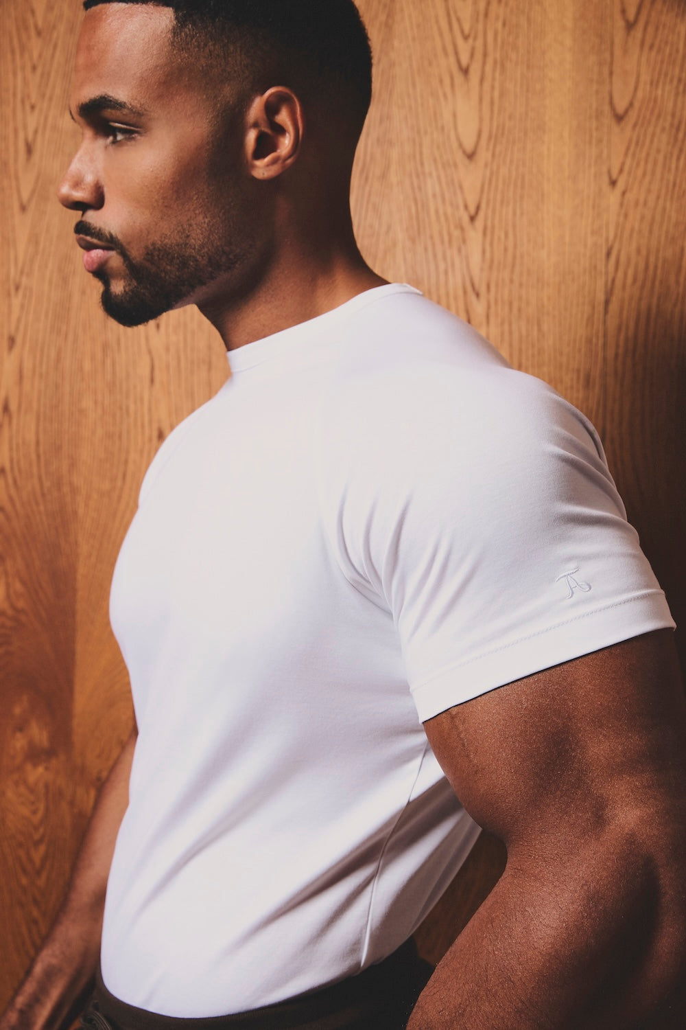 Mercerised Cotton T-Shirt in White - TAILORED ATHLETE - USA