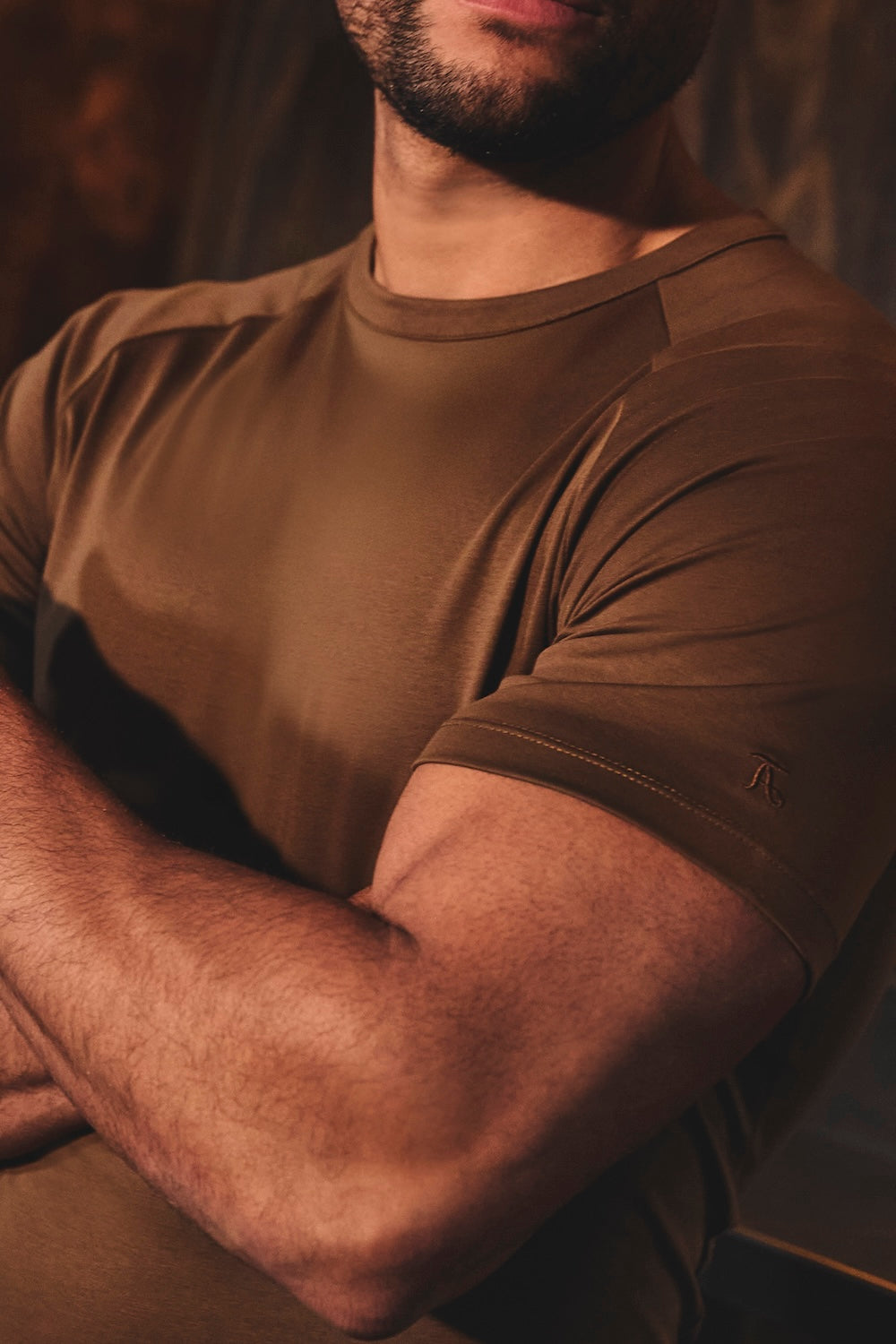 Mercerised Cotton T-Shirt in Chestnut - TAILORED ATHLETE - USA