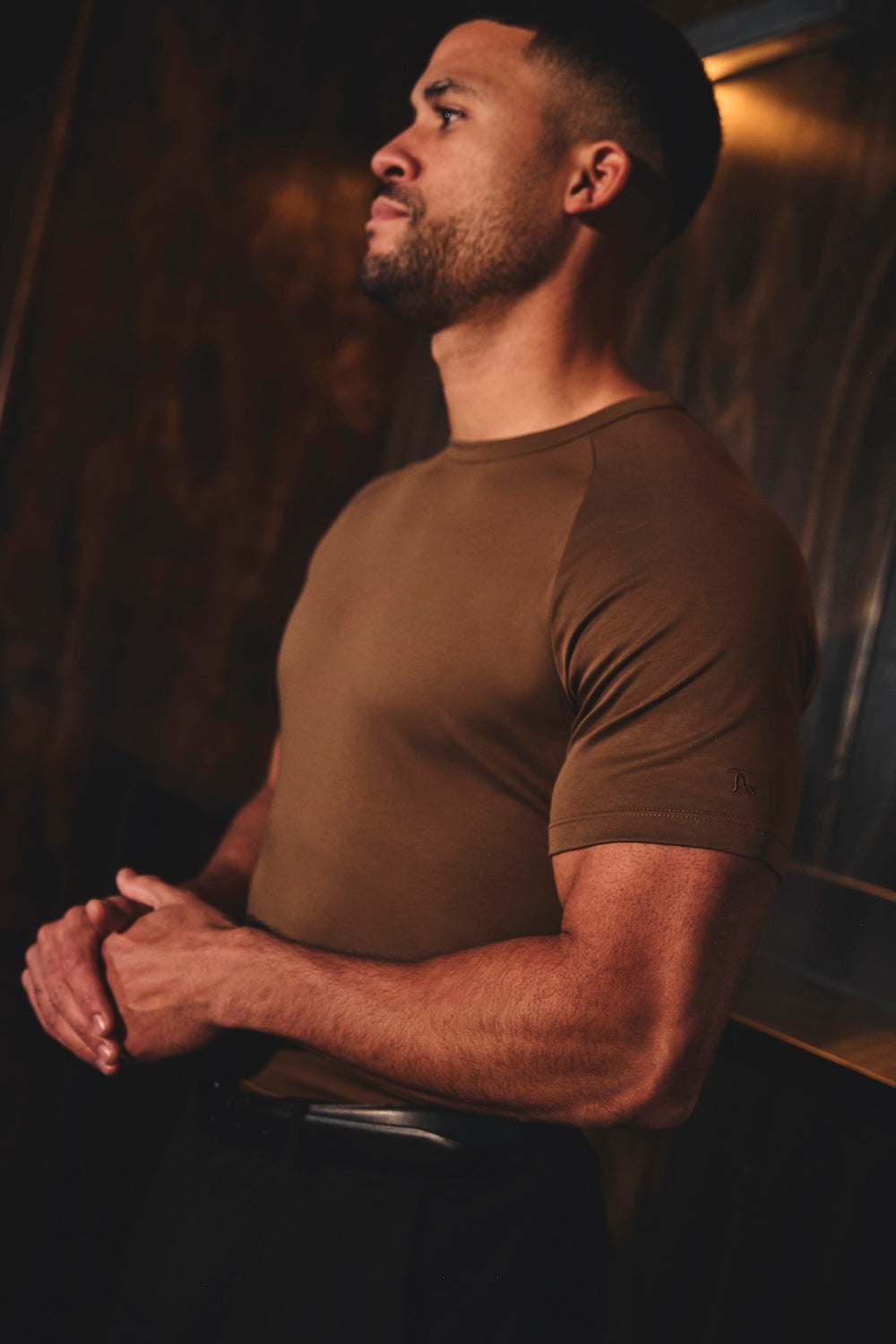 Mercerised Cotton T-Shirt in Chestnut - TAILORED ATHLETE - USA