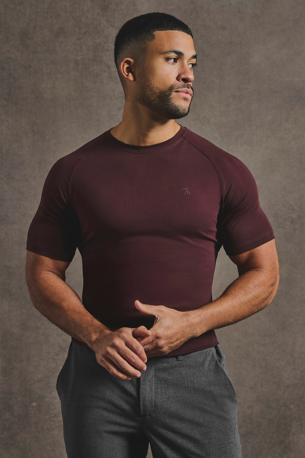 Athletic Fit T-Shirt in Bordeaux - TAILORED ATHLETE - USA