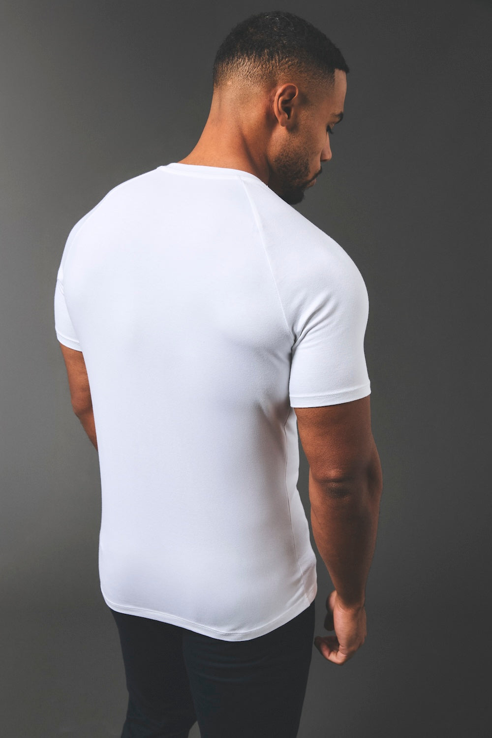 Athletic Fit V-Neck in White - TAILORED ATHLETE - USA
