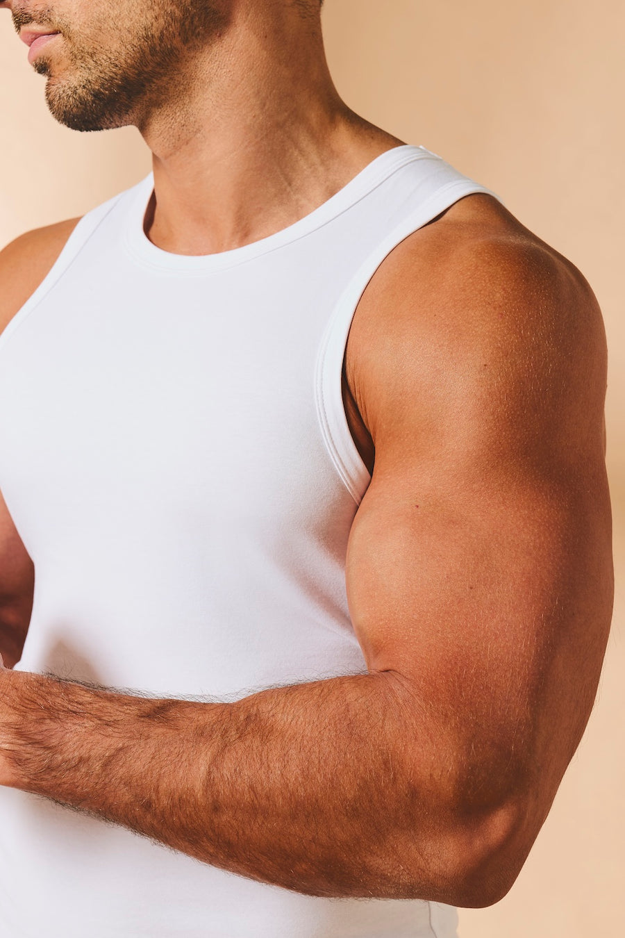 Athletic Fit Tank Top in White - TAILORED ATHLETE - USA