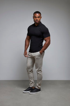 Athletic Fit Polo Shirt in Black - TAILORED ATHLETE - USA