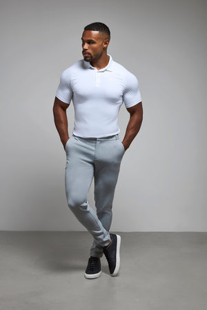 Athletic Fit Polo Shirt in White - TAILORED ATHLETE - USA