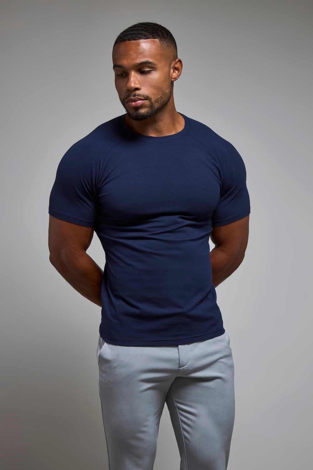 Athletic Fit T-Shirt in True Navy - TAILORED ATHLETE - USA