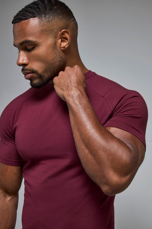 Athletic Fit T-Shirt in Burgundy - TAILORED ATHLETE - USA