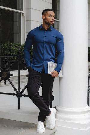 Bamboo Shirt in Midnight - TAILORED ATHLETE - USA