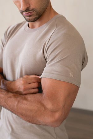 Knit Look T-Shirt in Mole - TAILORED ATHLETE - USA