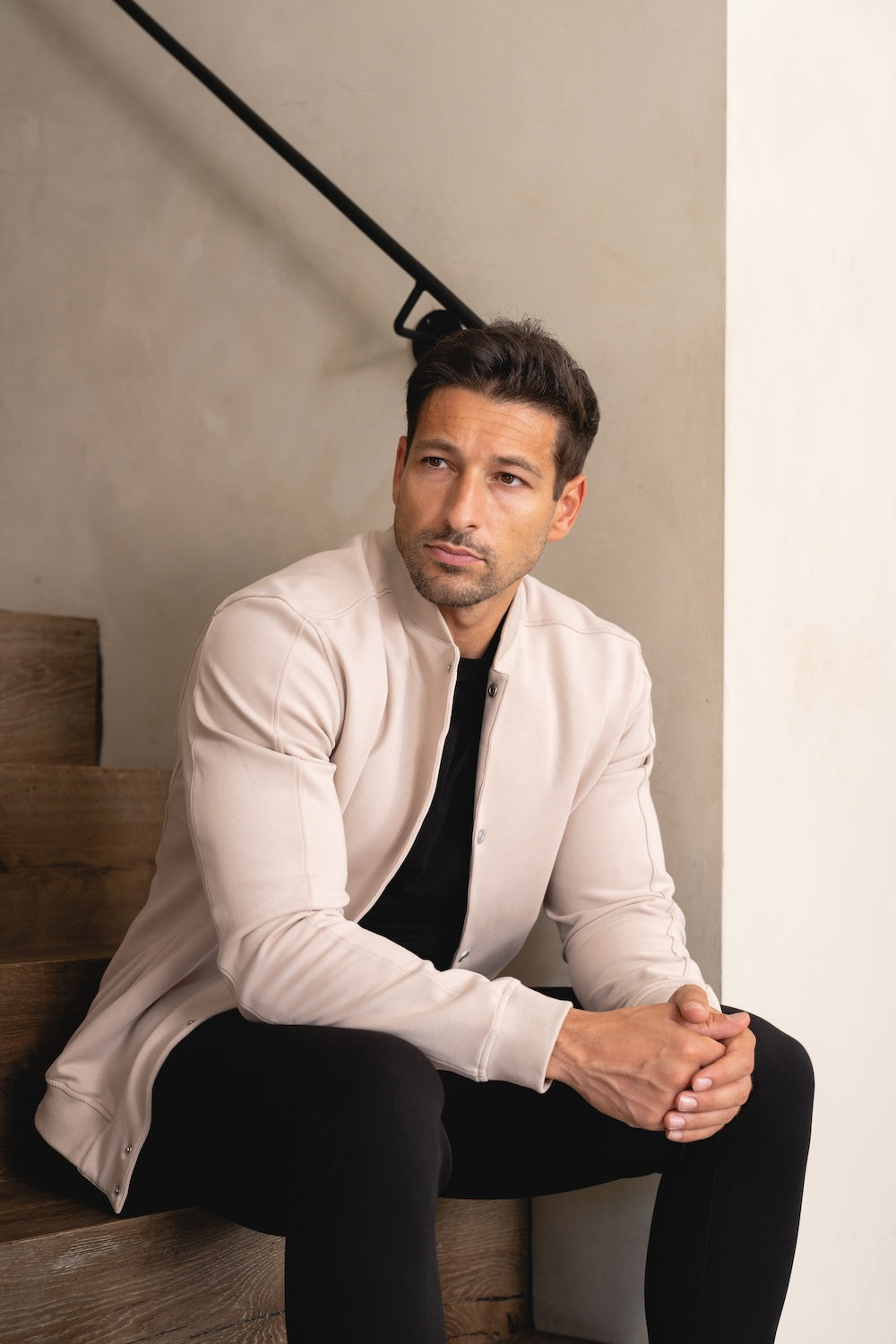 Jersey Bomber Jacket in Stone - TAILORED ATHLETE - USA