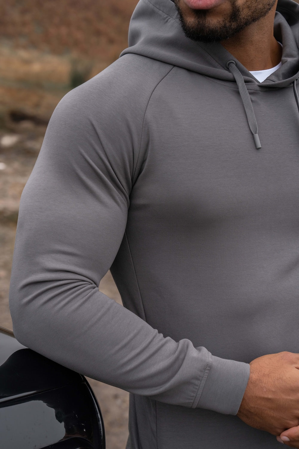 Interlock Hoodie Sweat in Graphite - TAILORED ATHLETE - USA