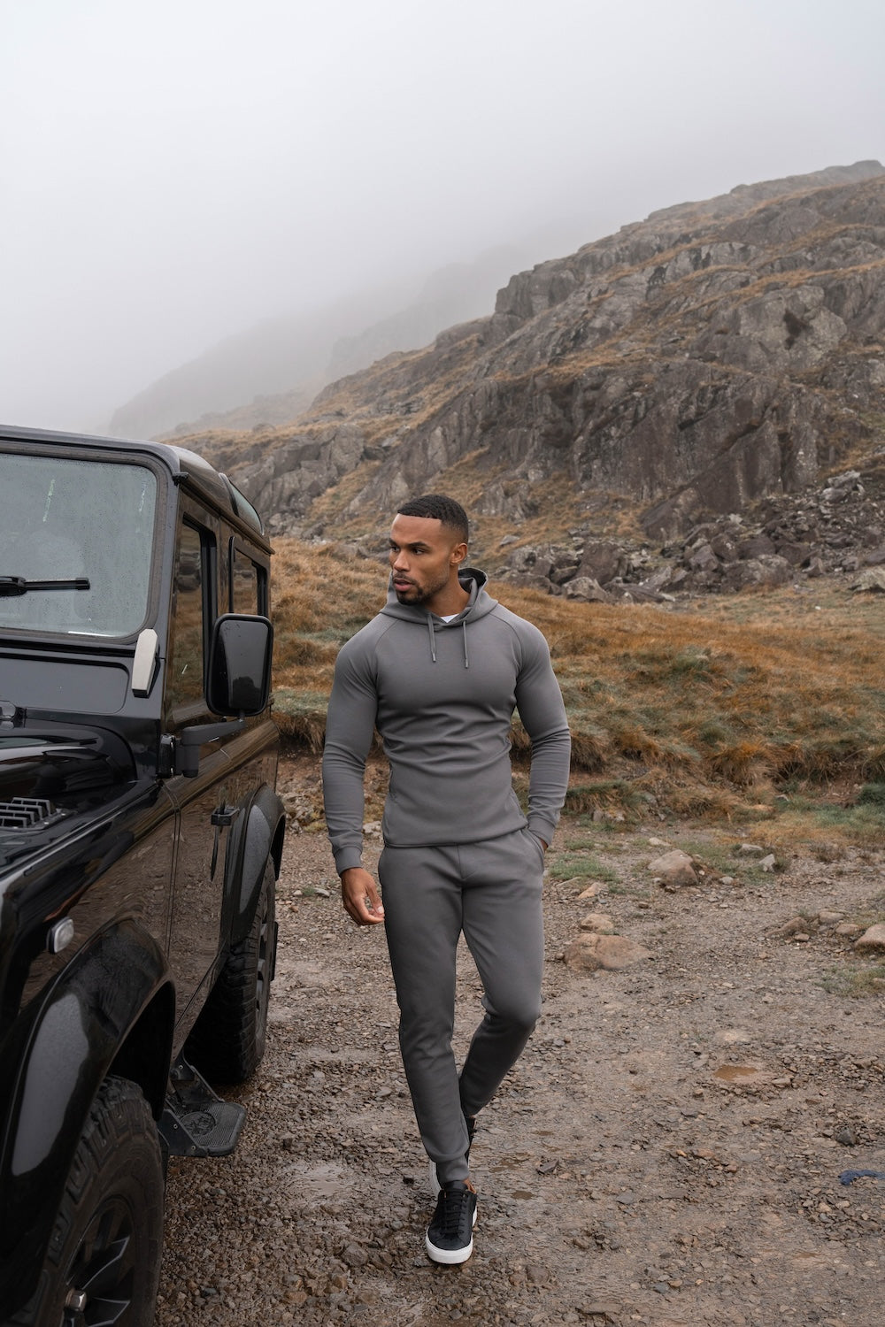 Interlock Hoodie Sweat in Graphite - TAILORED ATHLETE - USA