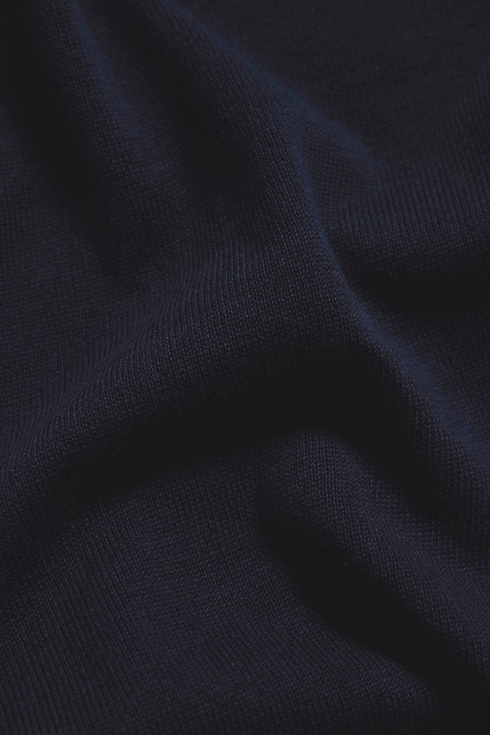Pure Cotton Knitted Half Zip Neck Sweater in Navy - TAILORED ATHLETE - USA