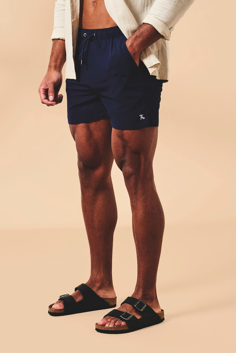 Quick Dry Plain Swim Short in Navy - TAILORED ATHLETE - USA