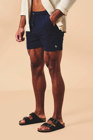 Quick Dry Plain Swim Short in Navy - TAILORED ATHLETE - USA