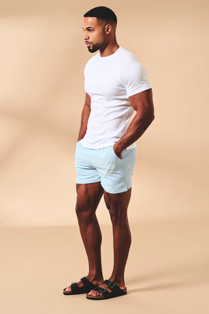 Plain Swim Short in Soft Blue - TAILORED ATHLETE - USA