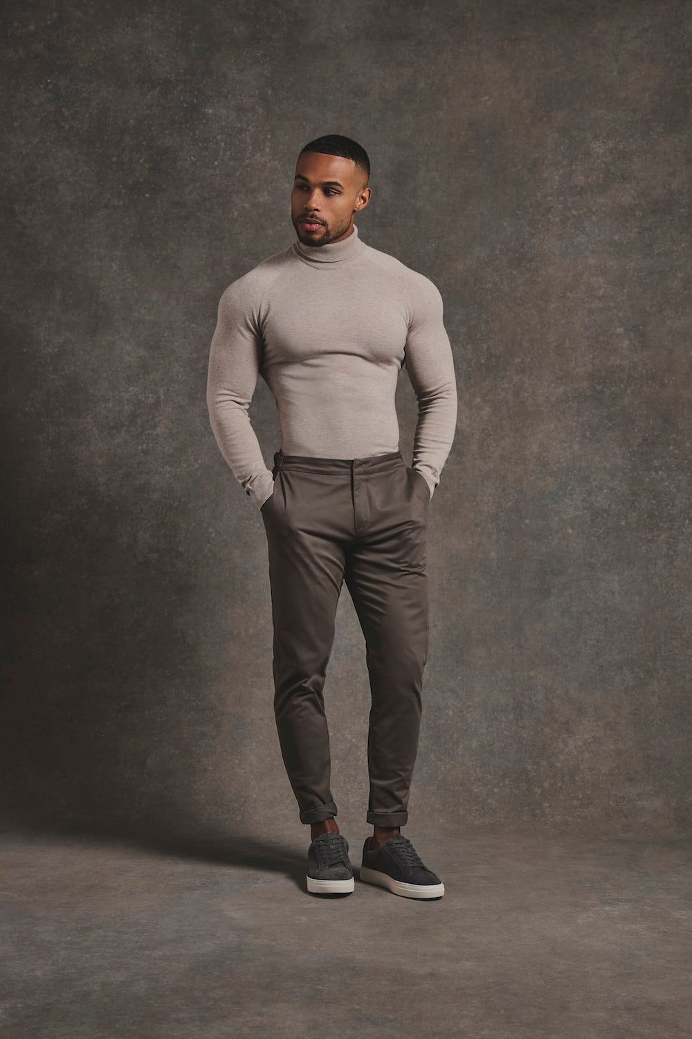 Smart Chino Side Adjuster Pants in Mocha - TAILORED ATHLETE - USA