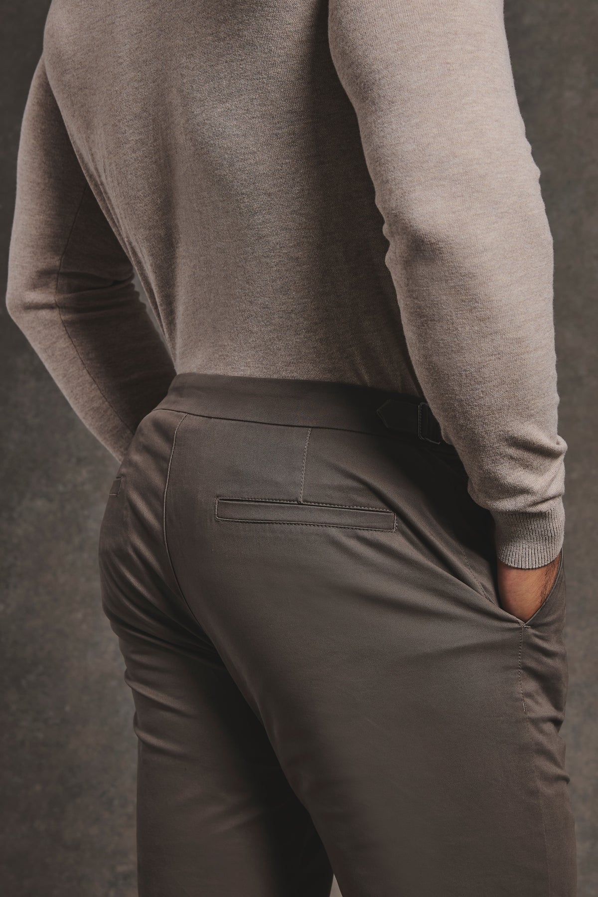 Smart Chino Side Adjuster Pants in Mocha - TAILORED ATHLETE - USA