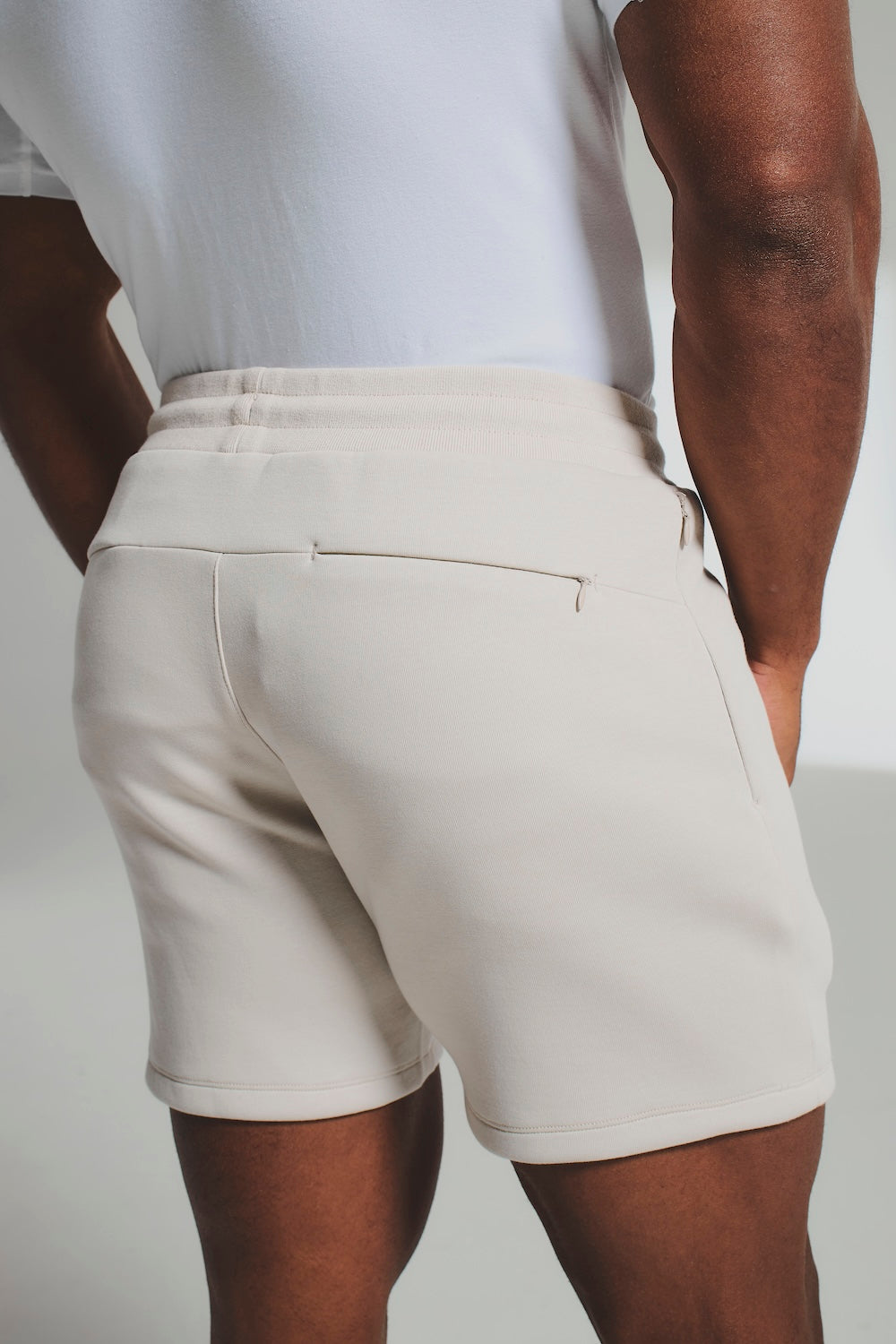 Luxe Sweat Shorts in Chalk - TAILORED ATHLETE - USA