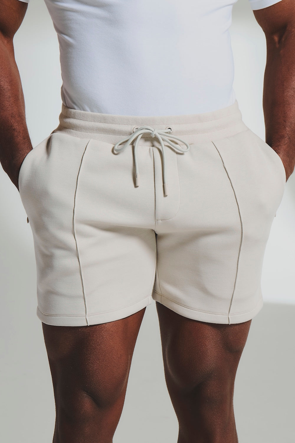 Luxe Sweat Shorts in Chalk - TAILORED ATHLETE - USA