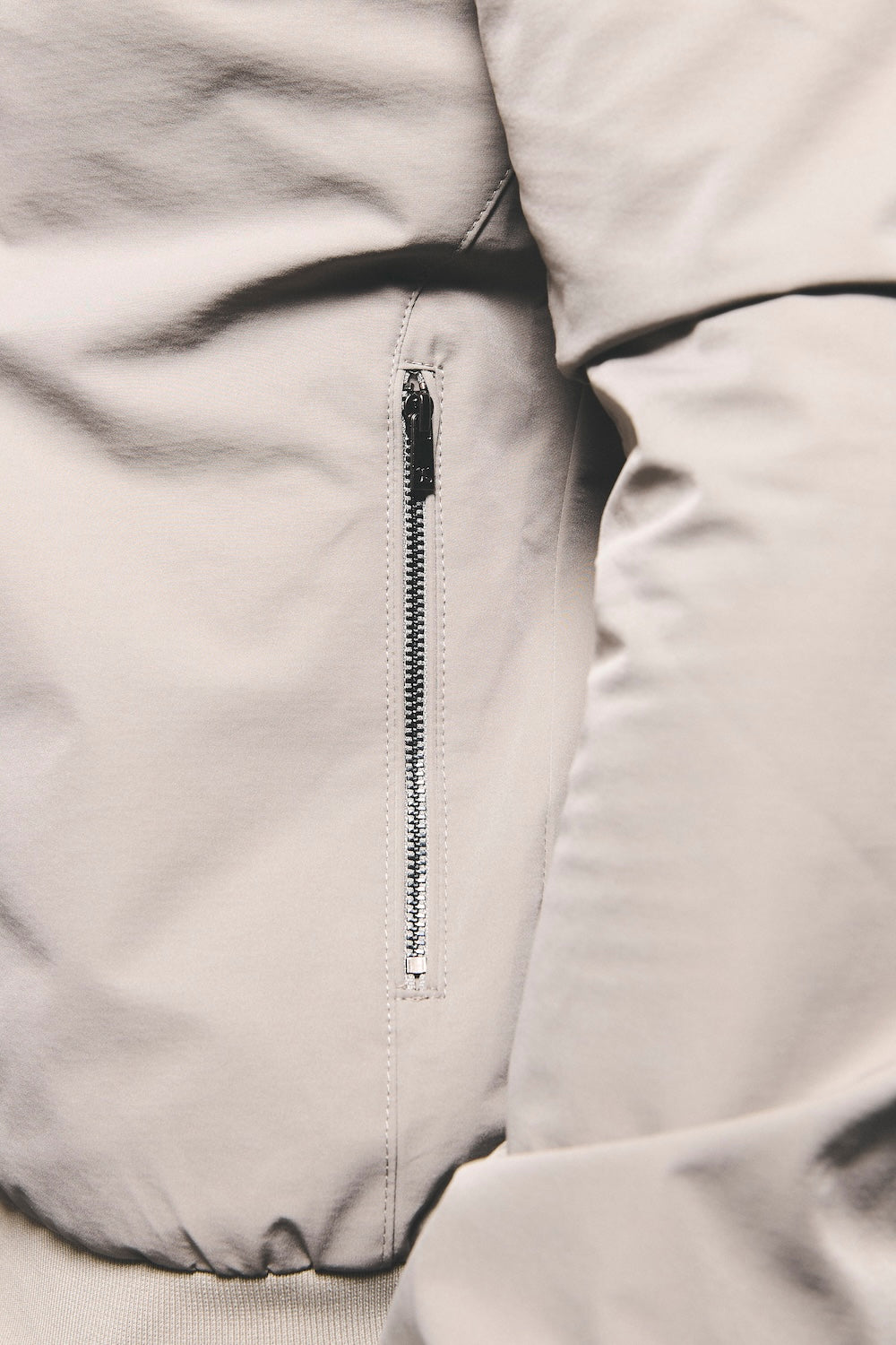 Shower Resistant Funnel Neck Jacket in Pebble Grey - TAILORED ATHLETE - USA