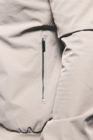 Shower Resistant Funnel Neck Jacket in Pebble Grey - TAILORED ATHLETE - USA