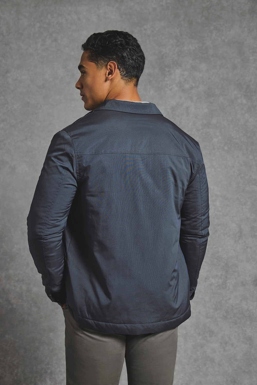 Shower Resistant Padded Coat Jacket in Navy - TAILORED ATHLETE - USA