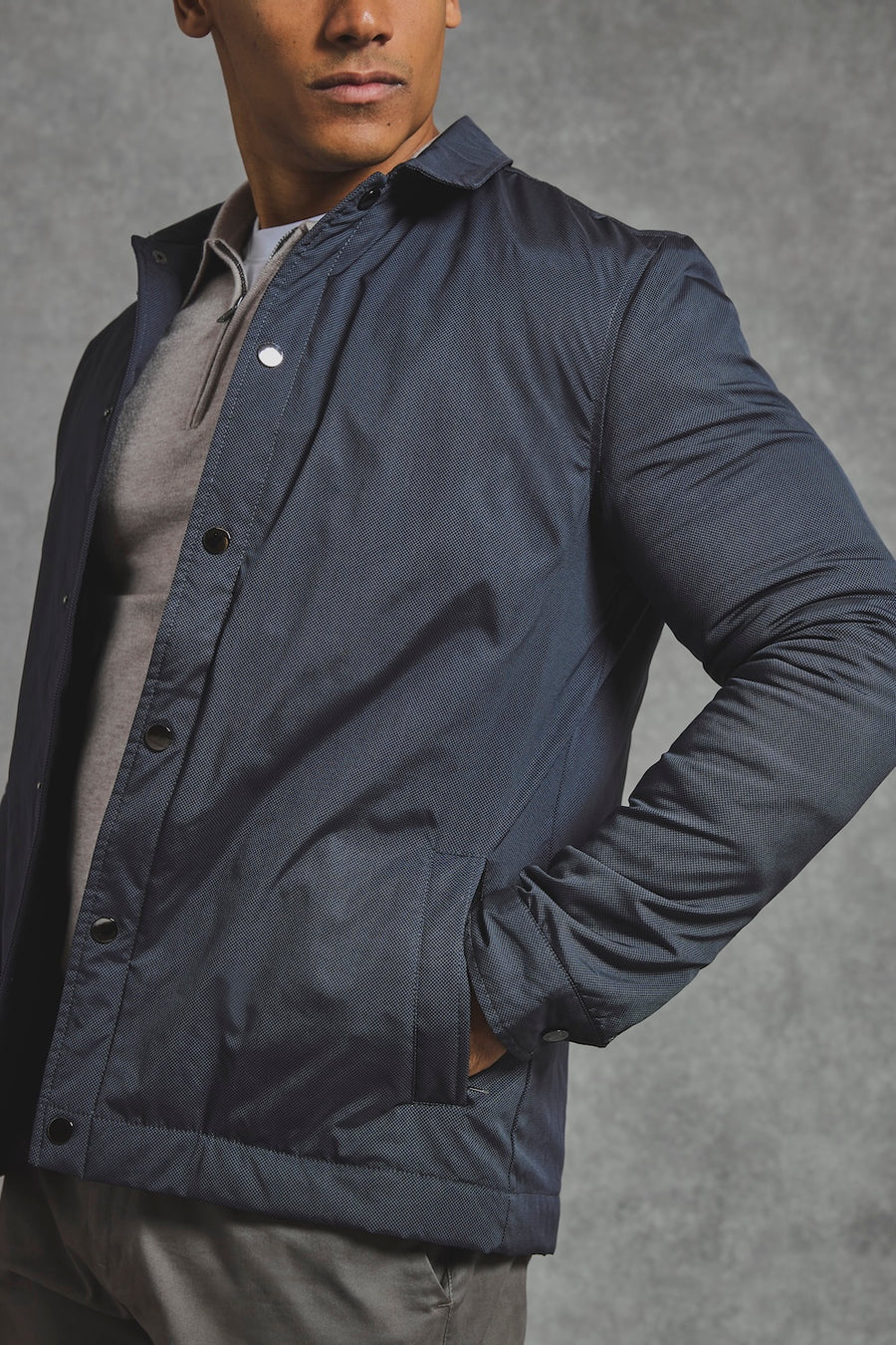 Shower Resistant Padded Coat Jacket in Navy - TAILORED ATHLETE - USA