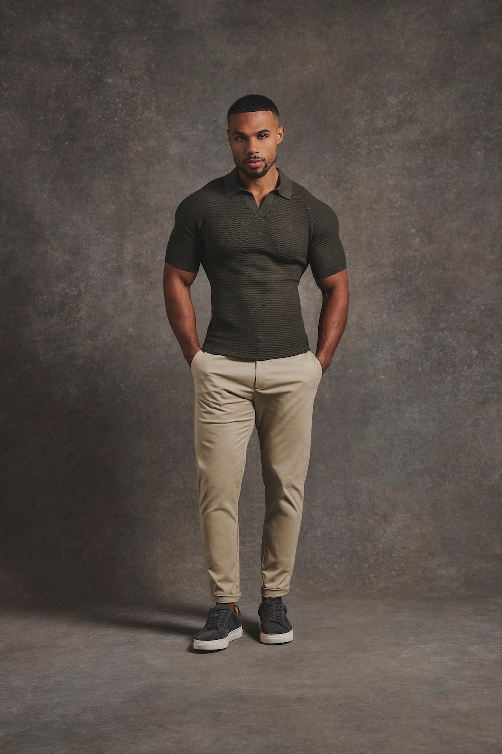 Smart Chino Side Adjuster Pants in Stone - TAILORED ATHLETE - USA