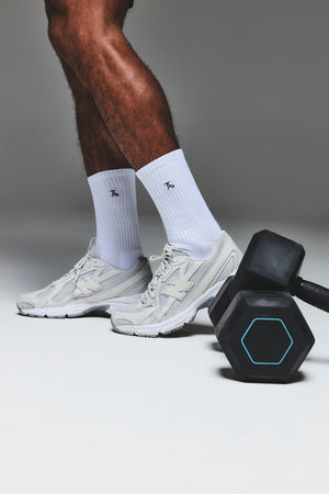 3 Pack Sports Socks In White - TAILORED ATHLETE - USA