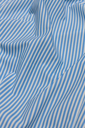 Striped Stretch Formal Shirt in Blue - TAILORED ATHLETE - USA