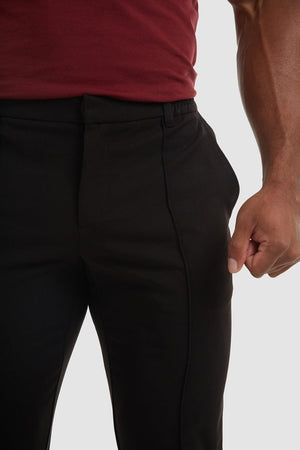 Stitched Crease Pants in Black - TAILORED ATHLETE - USA