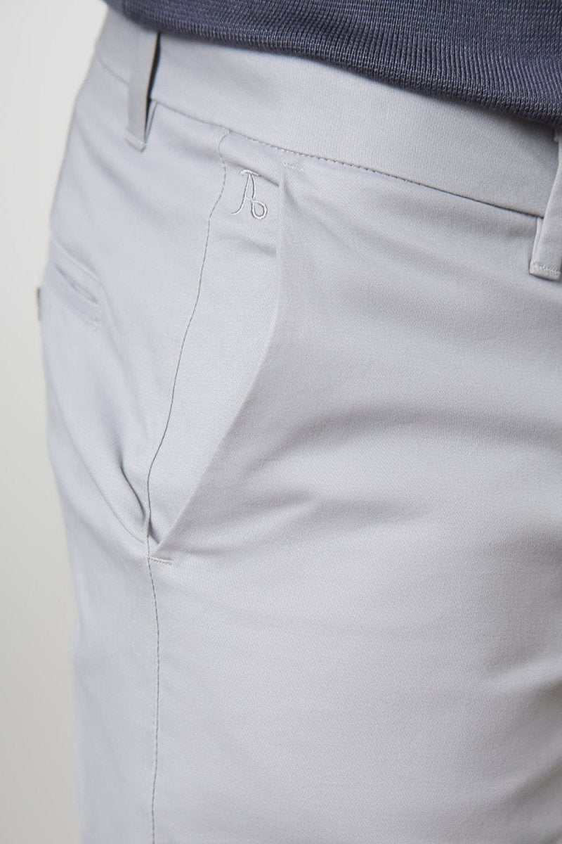 Athletic Fit Chino Shorts 5" in Pale Grey - TAILORED ATHLETE - USA
