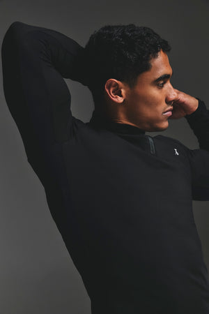 Training Quarter Zip in Black - TAILORED ATHLETE - USA