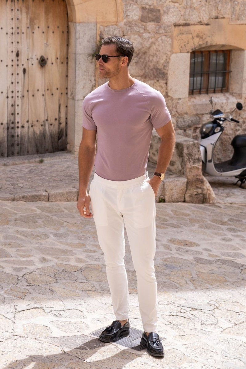Athletic Fit T-Shirt in Dusty Lilac - TAILORED ATHLETE - USA