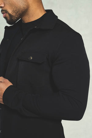 Twill Textured Shirt in Black - TAILORED ATHLETE - USA