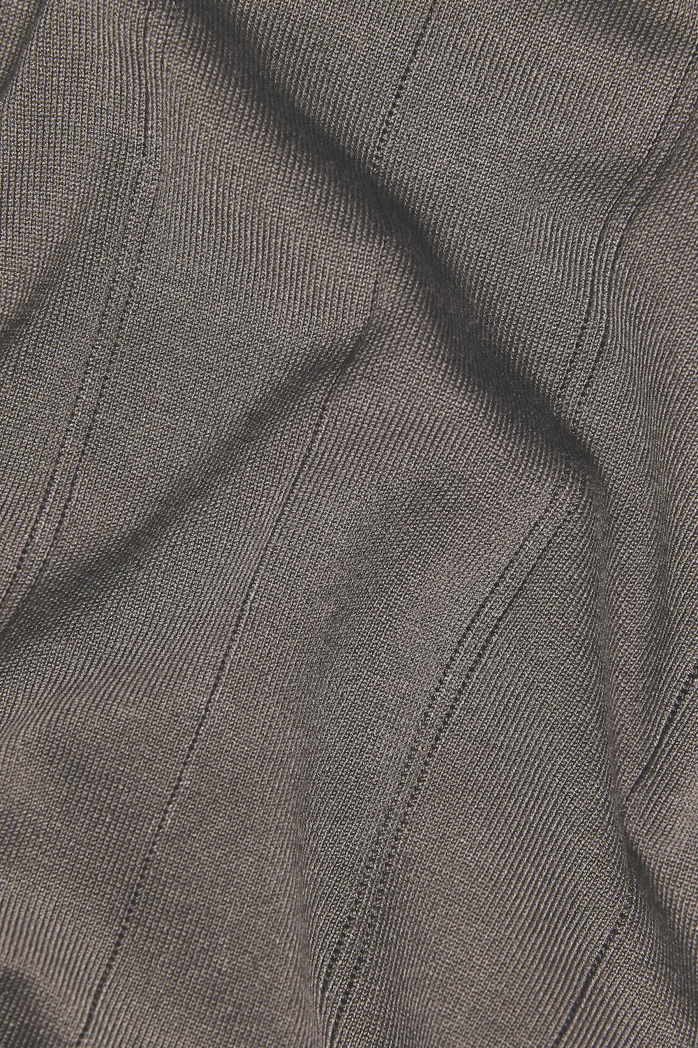 Vertical Stripe Knitted T-Shirt in Taupe - TAILORED ATHLETE - USA