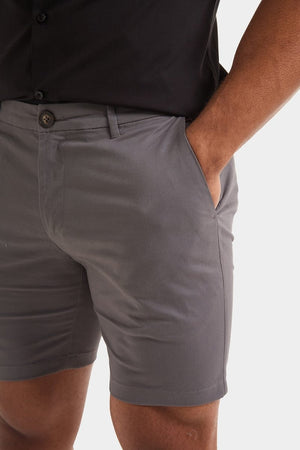 Athletic Fit Chino Shorts 7" in Dark Grey - TAILORED ATHLETE - USA