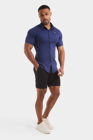 Athletic Fit Chino Shorts 7" in Black - TAILORED ATHLETE - USA