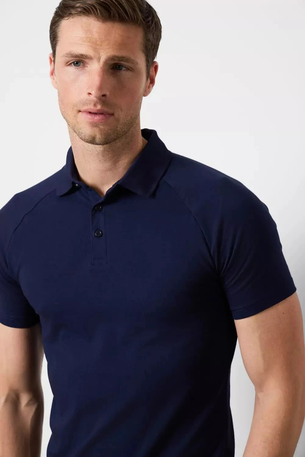 Athletic Fit Polo Shirt in Navy - TAILORED ATHLETE - USA