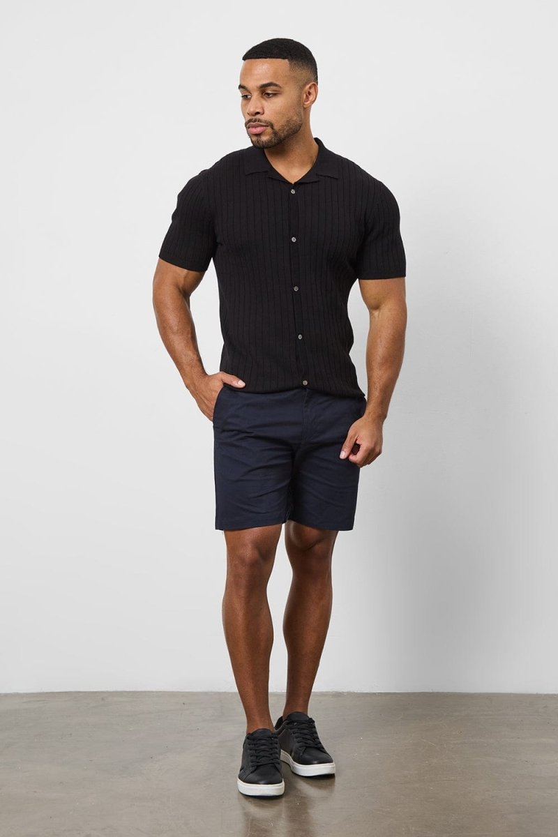 Athletic Fit Chino Shorts 7'' in Navy - TAILORED ATHLETE - USA