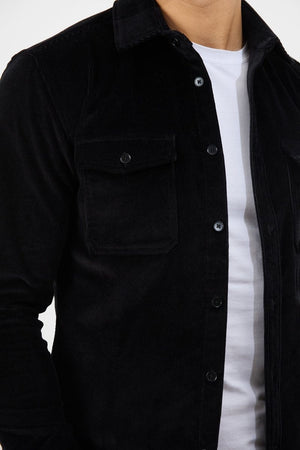 Cord Overshirt in Black - TAILORED ATHLETE - USA
