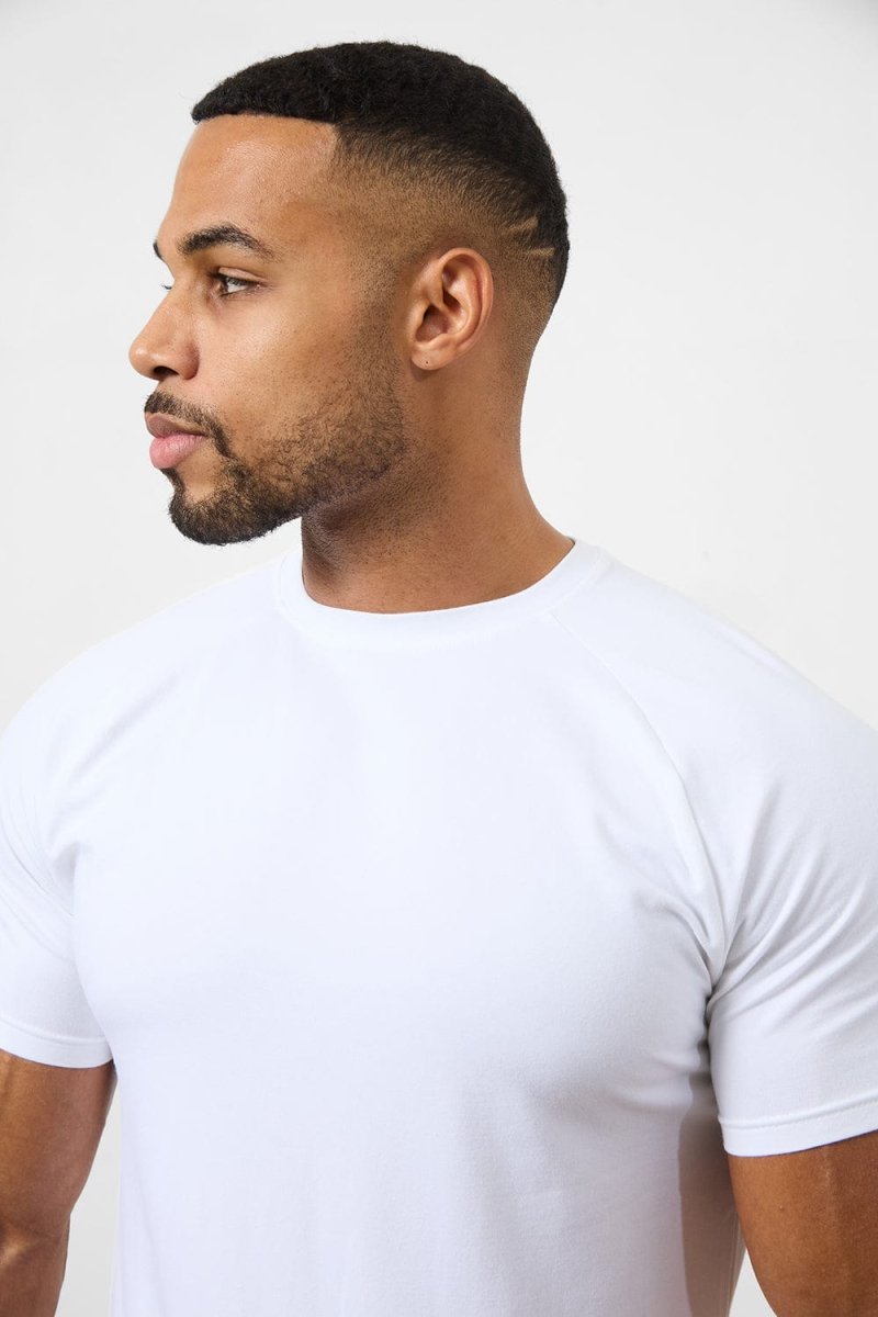 3 Pack Athletic Fit Crew Neck T-Shirt in Sage/ White/ Sand - TAILORED ATHLETE - USA