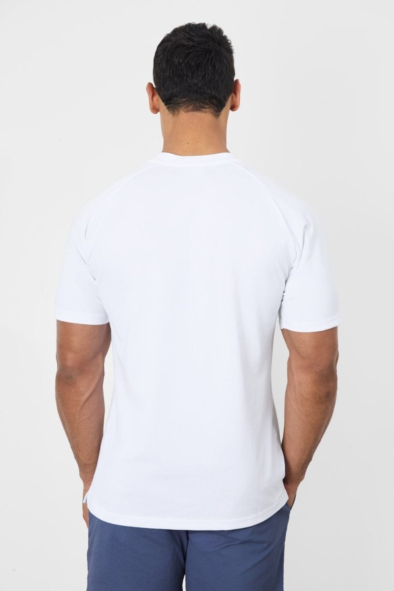 Textured Jersey T-Shirt in White - TAILORED ATHLETE - USA