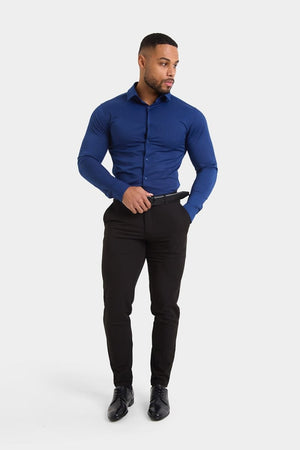Athletic Fit Dress Shirt in Navy - TAILORED ATHLETE - USA