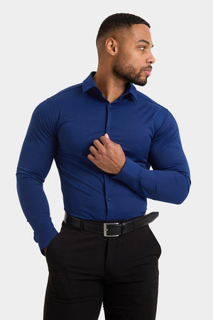 Athletic Fit Dress Shirt in Navy - TAILORED ATHLETE - USA