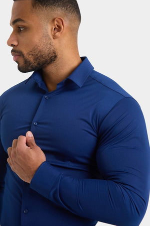 Athletic Fit Dress Shirt in Navy - TAILORED ATHLETE - USA