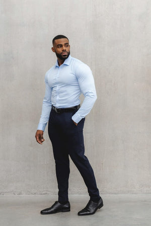 Athletic Fit Dress Shirt in Light Blue - TAILORED ATHLETE - USA