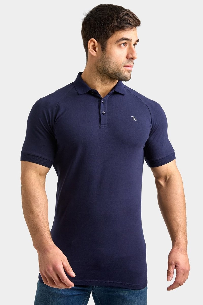 Athletic Fit Polo Shirt in True Navy - TAILORED ATHLETE - USA