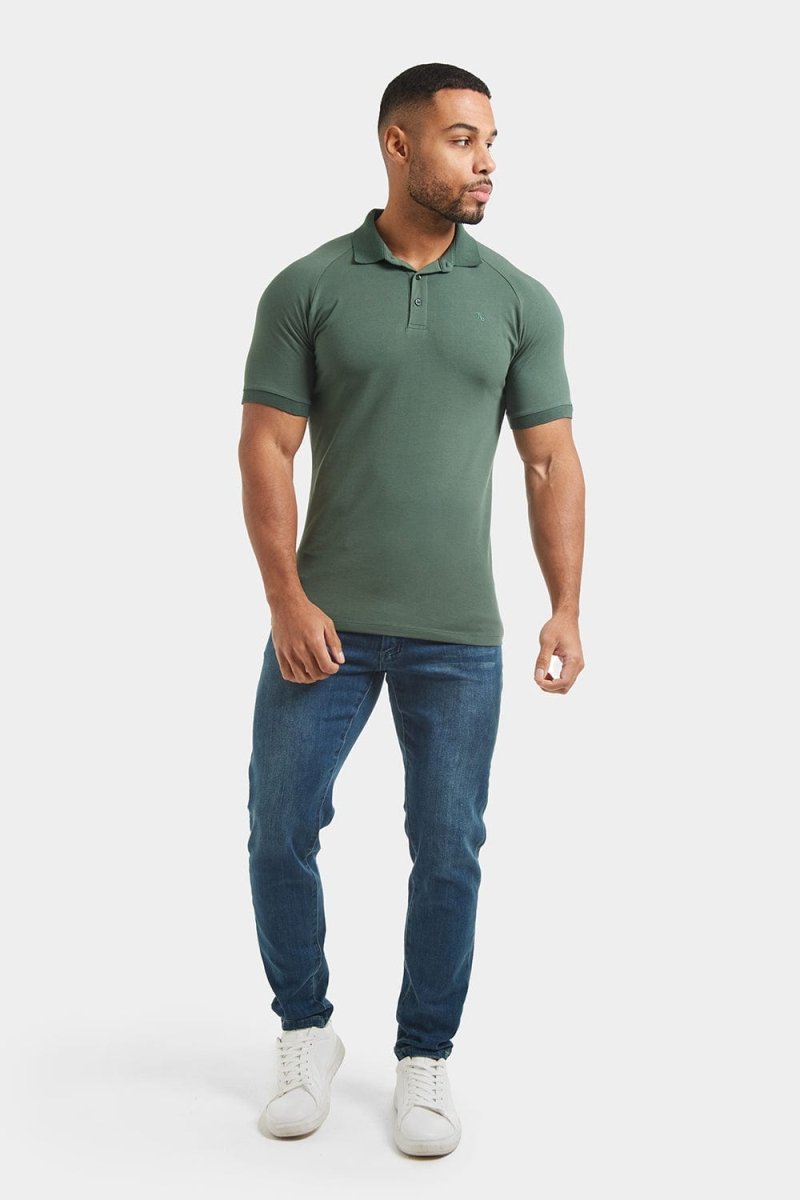 Athletic Fit Polo Shirt in Dark Khaki - TAILORED ATHLETE - USA